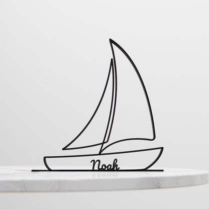 Anatolian Gift BoxSailboat - Customized Line Art Figure