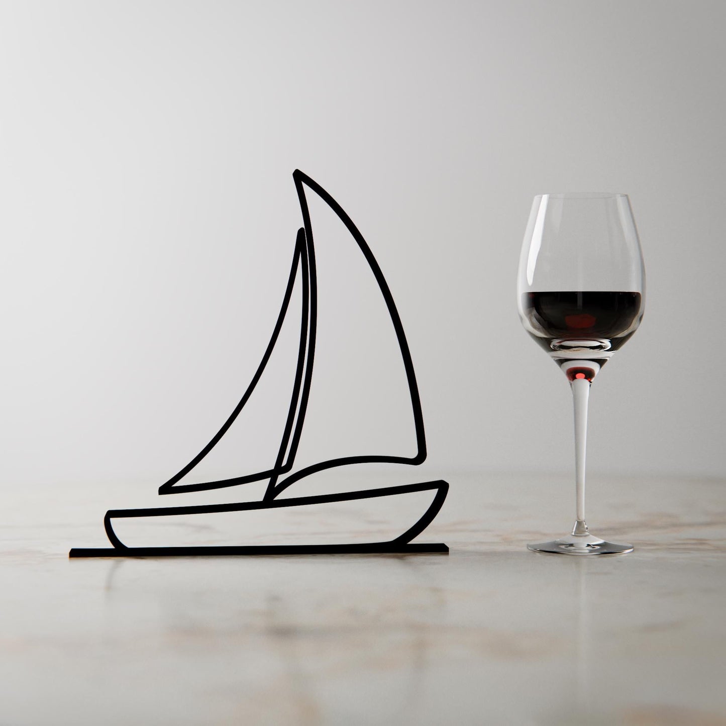 Anatolian Gift BoxSailboat - Customized Line Art Figure