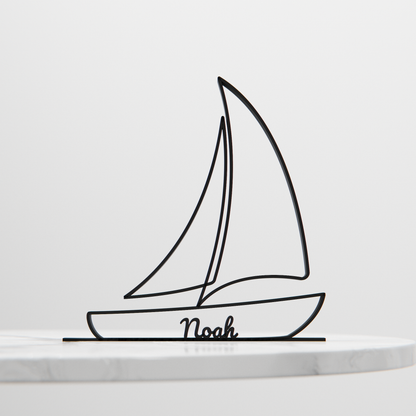 Sailboat - Customized Line Art Figure