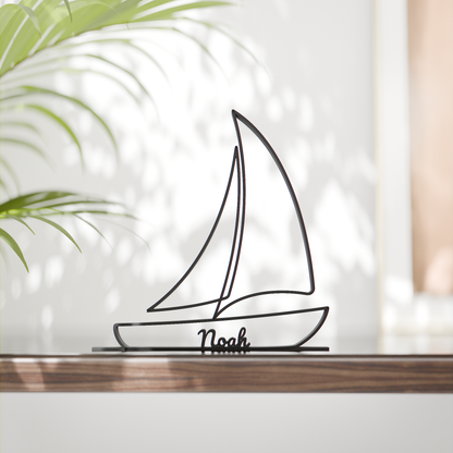 Sailboat - Customized Line Art Figure