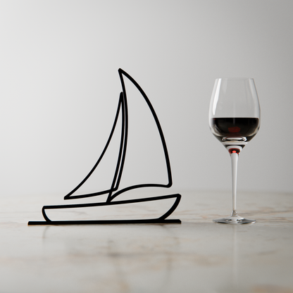 Sailboat - Customized Line Art Figure