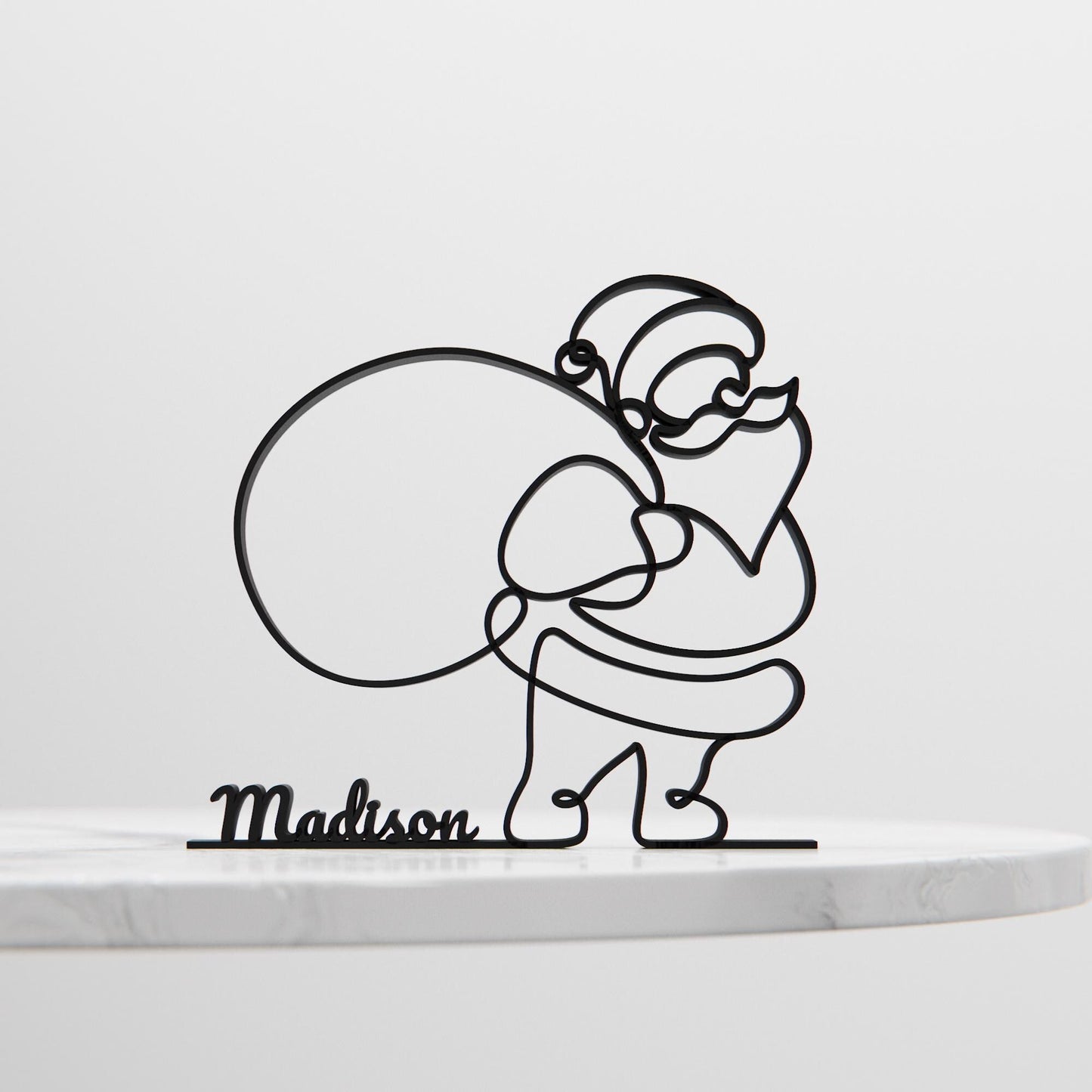 Anatolian Gift BoxSanta with Bag - Customized Line Art Figure