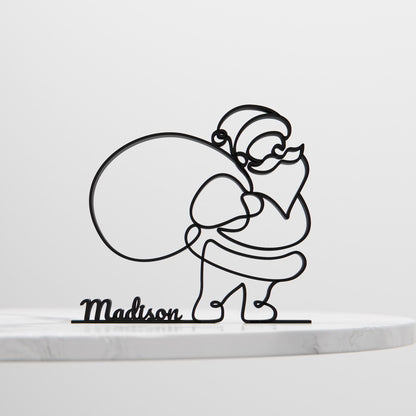 Anatolian Gift BoxSanta with Bag - Customized Line Art Figure