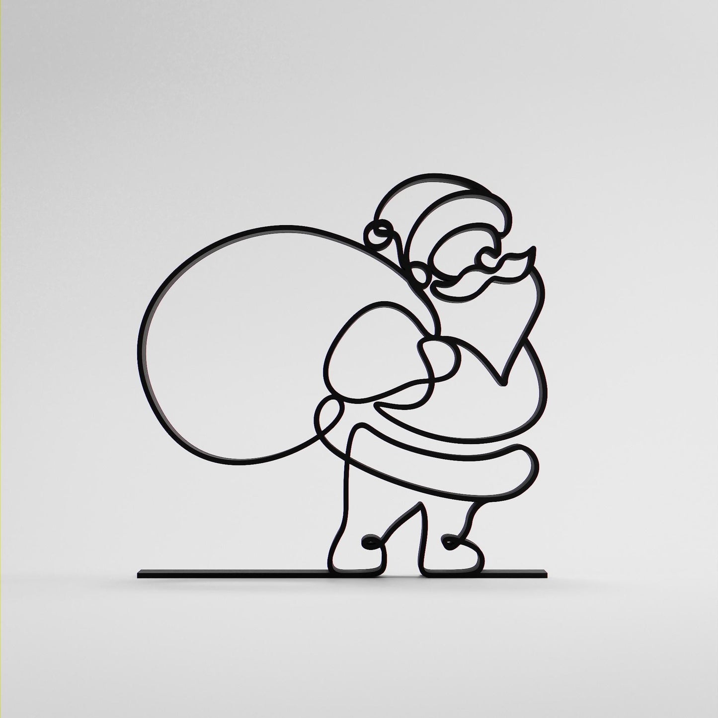 Anatolian Gift BoxSanta with Bag - Customized Line Art Figure