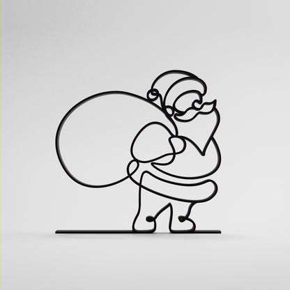 Anatolian Gift BoxSanta with Bag - Customized Line Art Figure