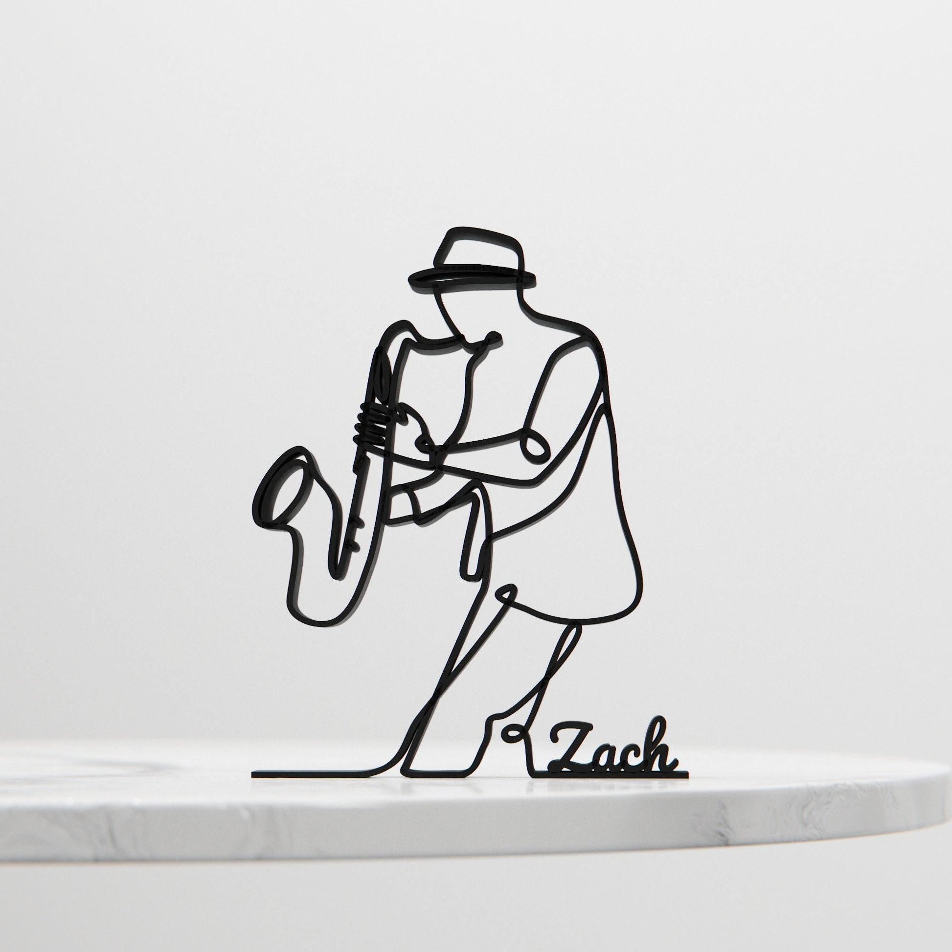 Anatolian Gift BoxSaxophonist - Customized Line Art Figure