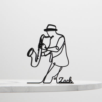 Anatolian Gift BoxSaxophonist - Customized Line Art Figure