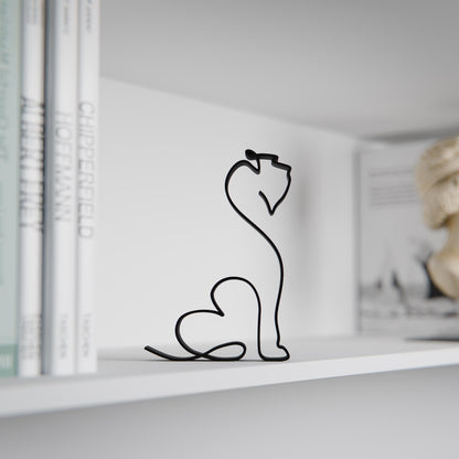 Anatolian Gift BoxSchnauzer Dog 38 - Line Art Figure