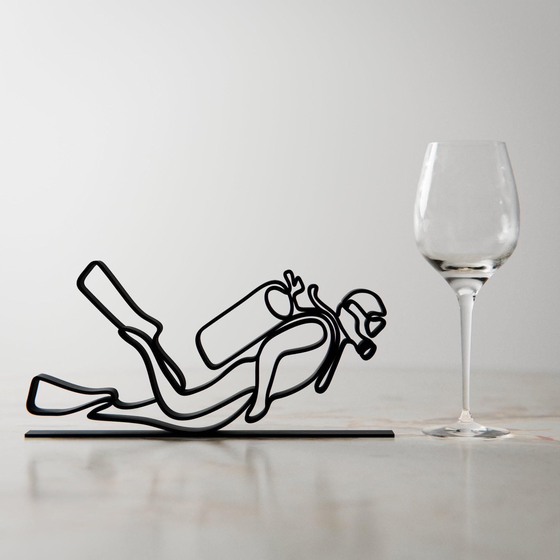 Anatolian Gift BoxScuba Diver - Customized Line Art Figure