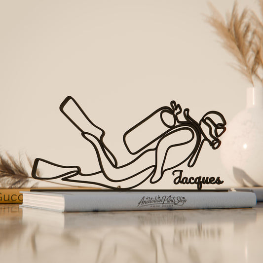Anatolian Gift BoxScuba Diver - Customized Line Art Figure