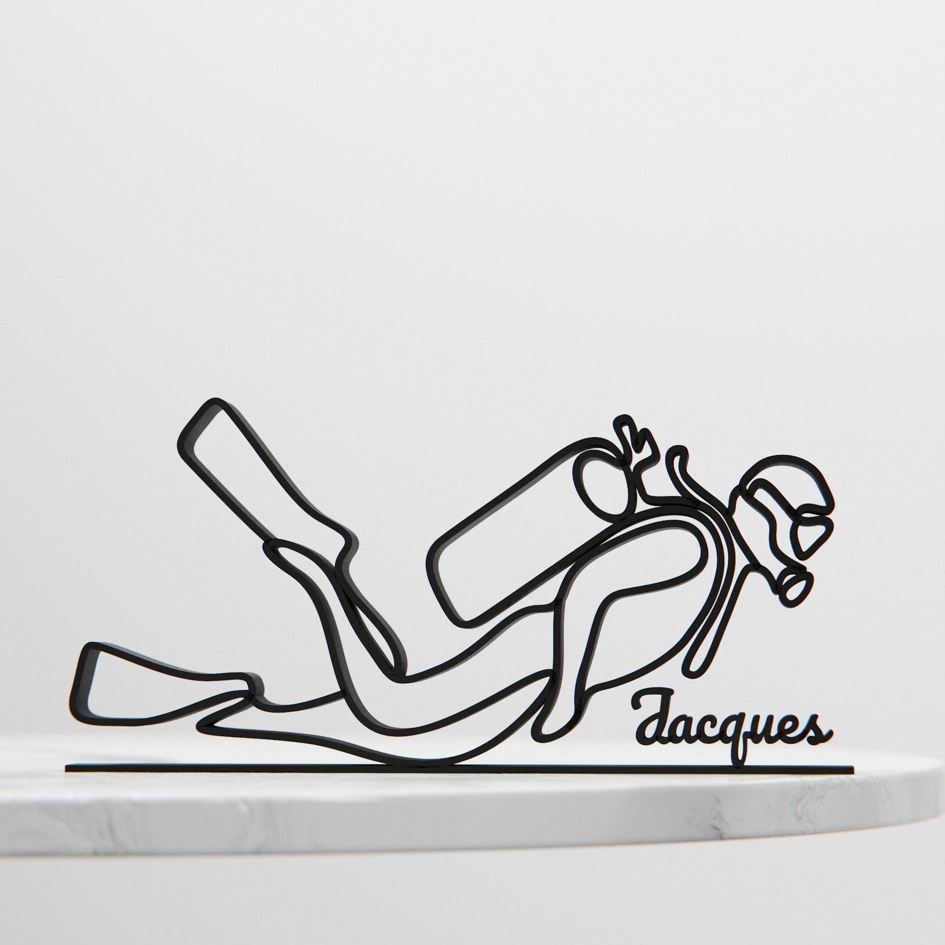 Anatolian Gift BoxScuba Diver - Customized Line Art Figure