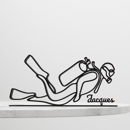 Anatolian Gift BoxScuba Diver - Customized Line Art Figure