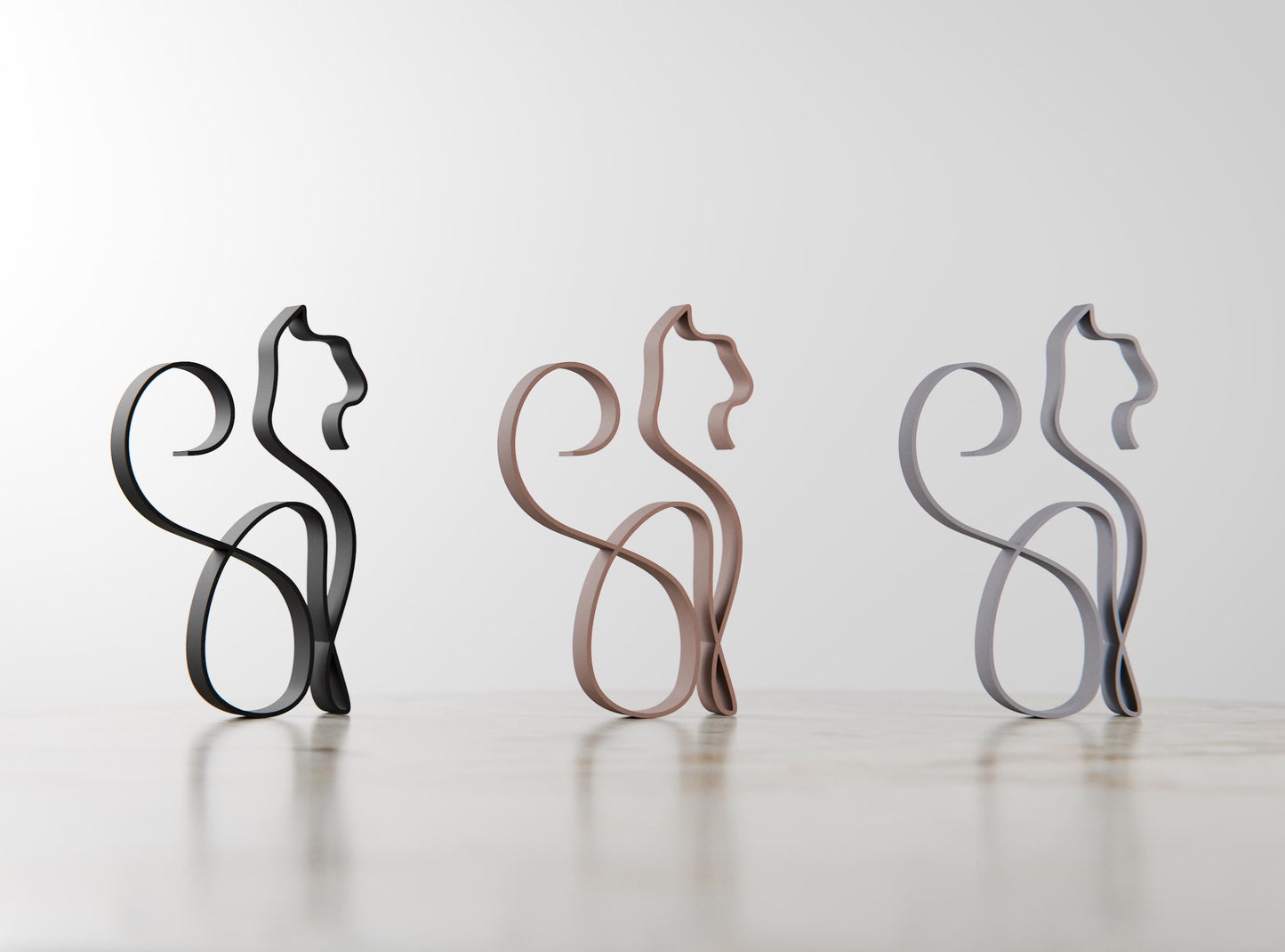 Anatolian Gift BoxSiamese Cat 04 - Line Art Figure