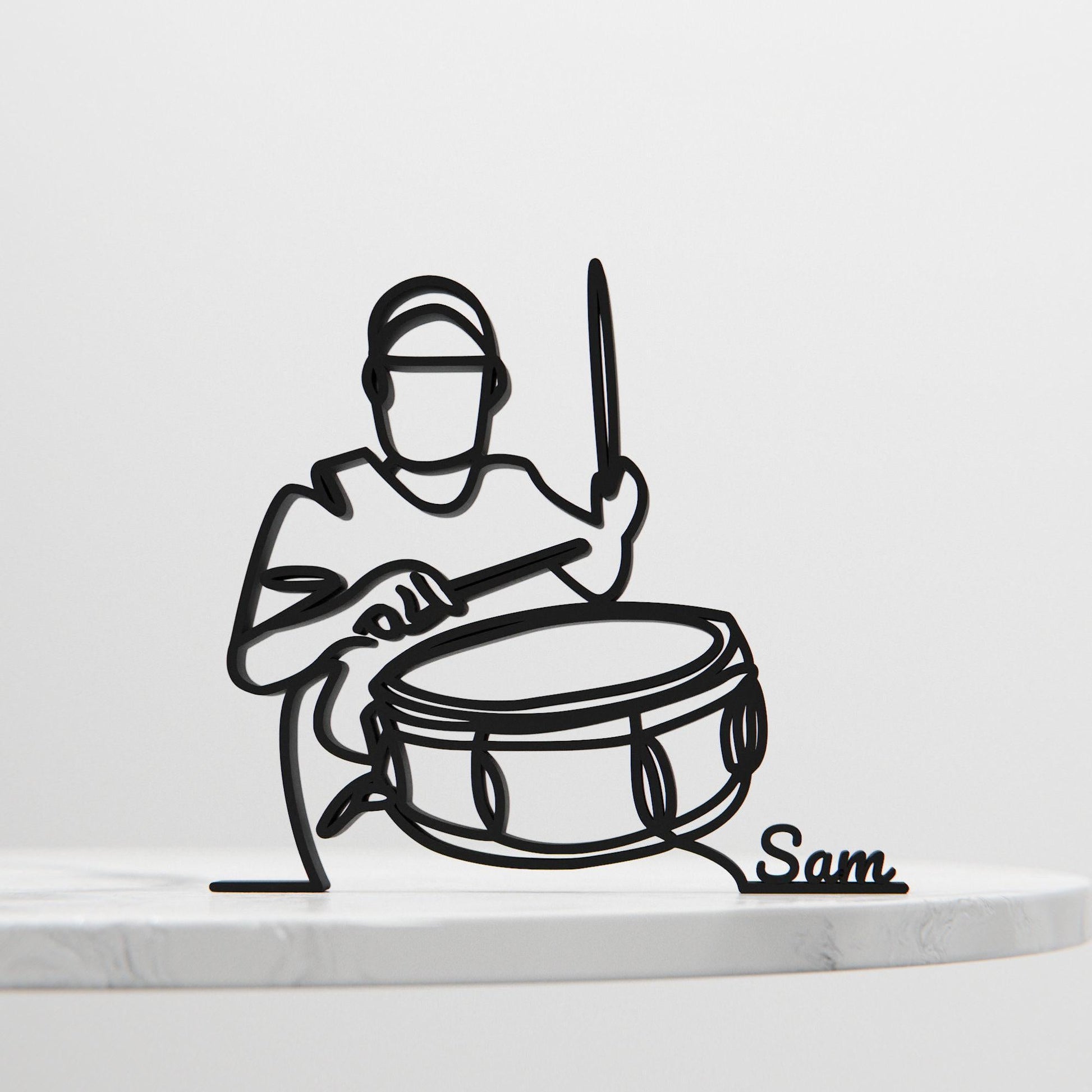 Anatolian Gift BoxSnare Drummer - Customized Line Art Figure