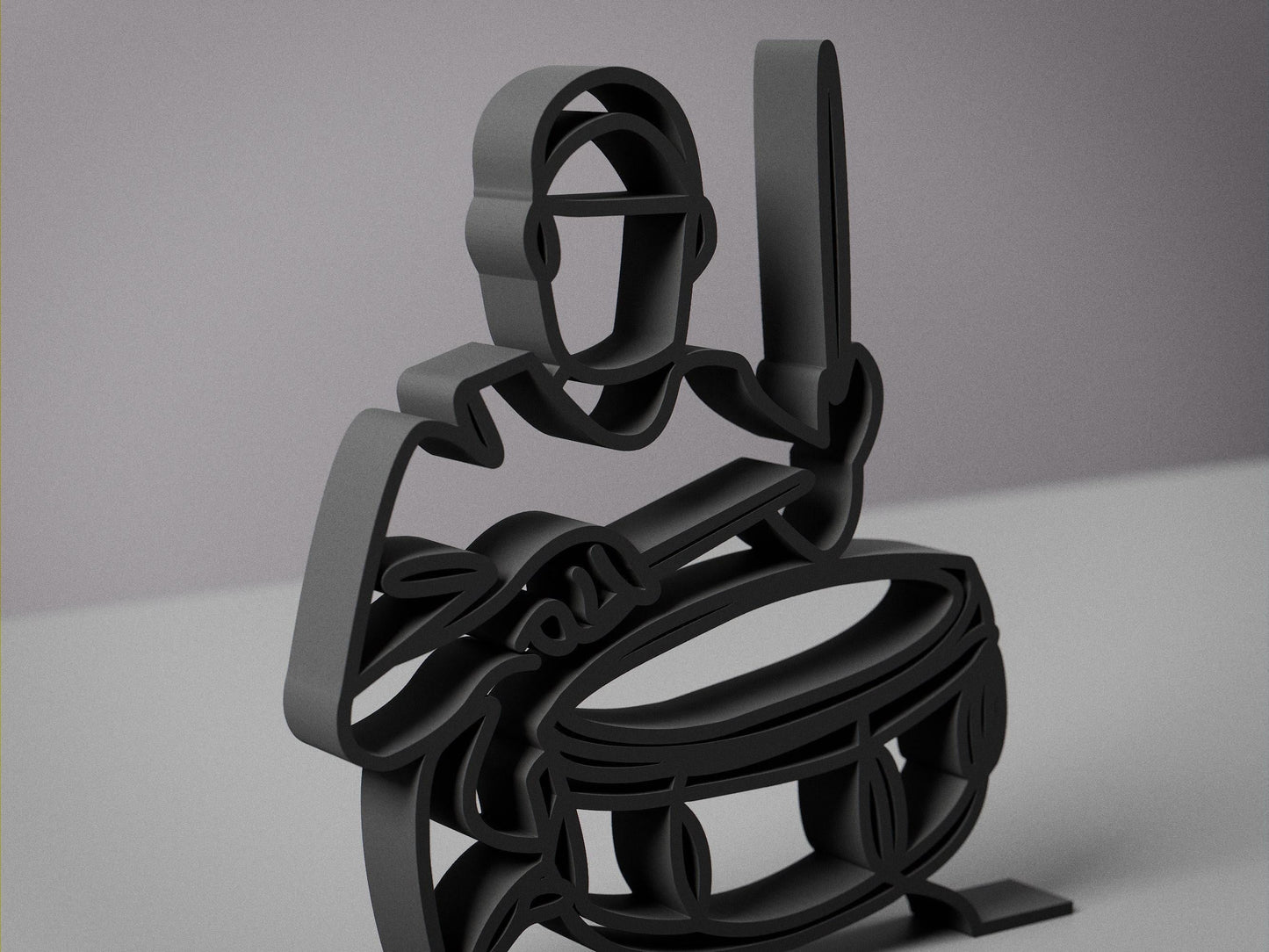 Anatolian Gift BoxSnare Drummer - Customized Line Art Figure