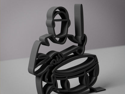 Anatolian Gift BoxSnare Drummer - Customized Line Art Figure