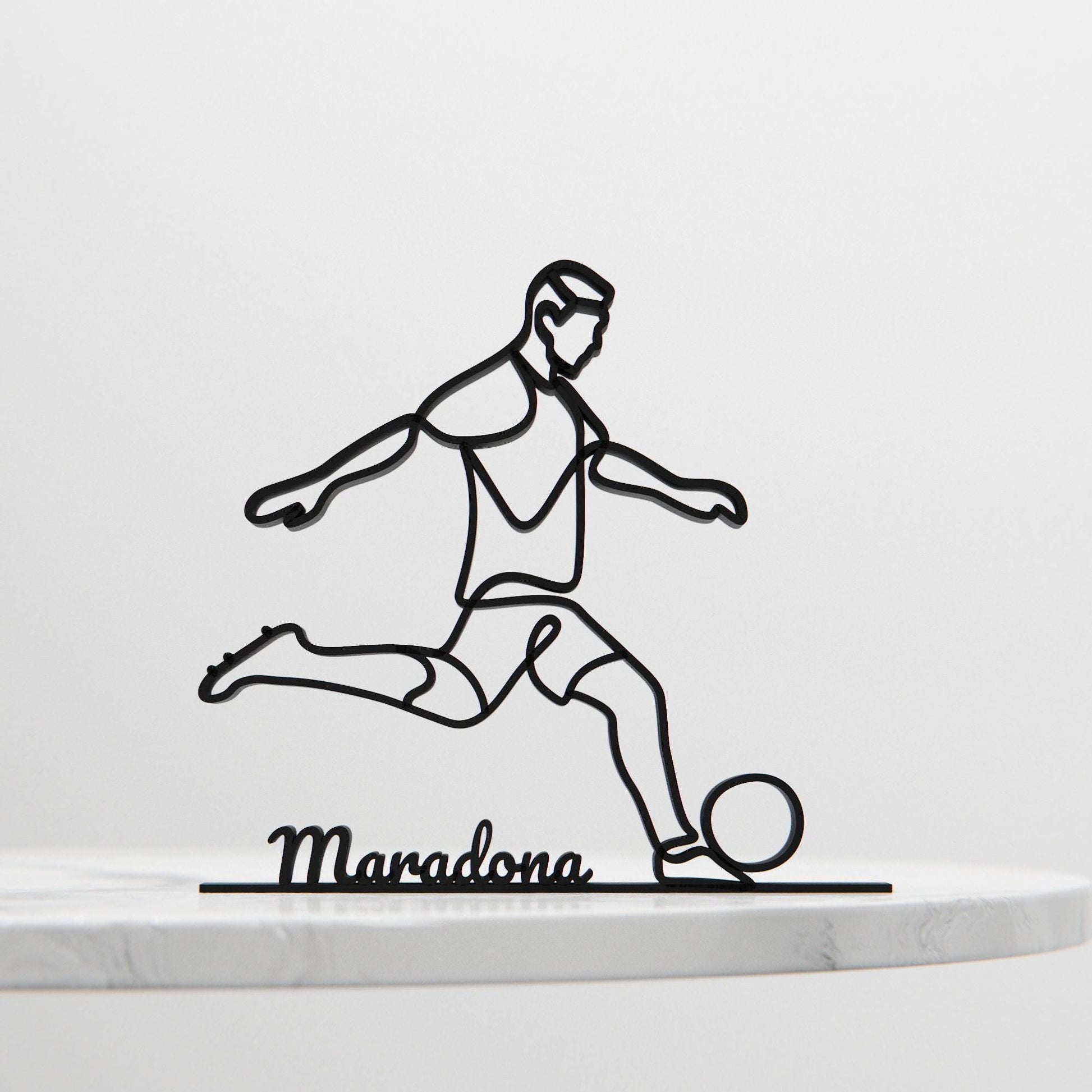 Anatolian Gift BoxSoccer Player - Customized Line Art Figure