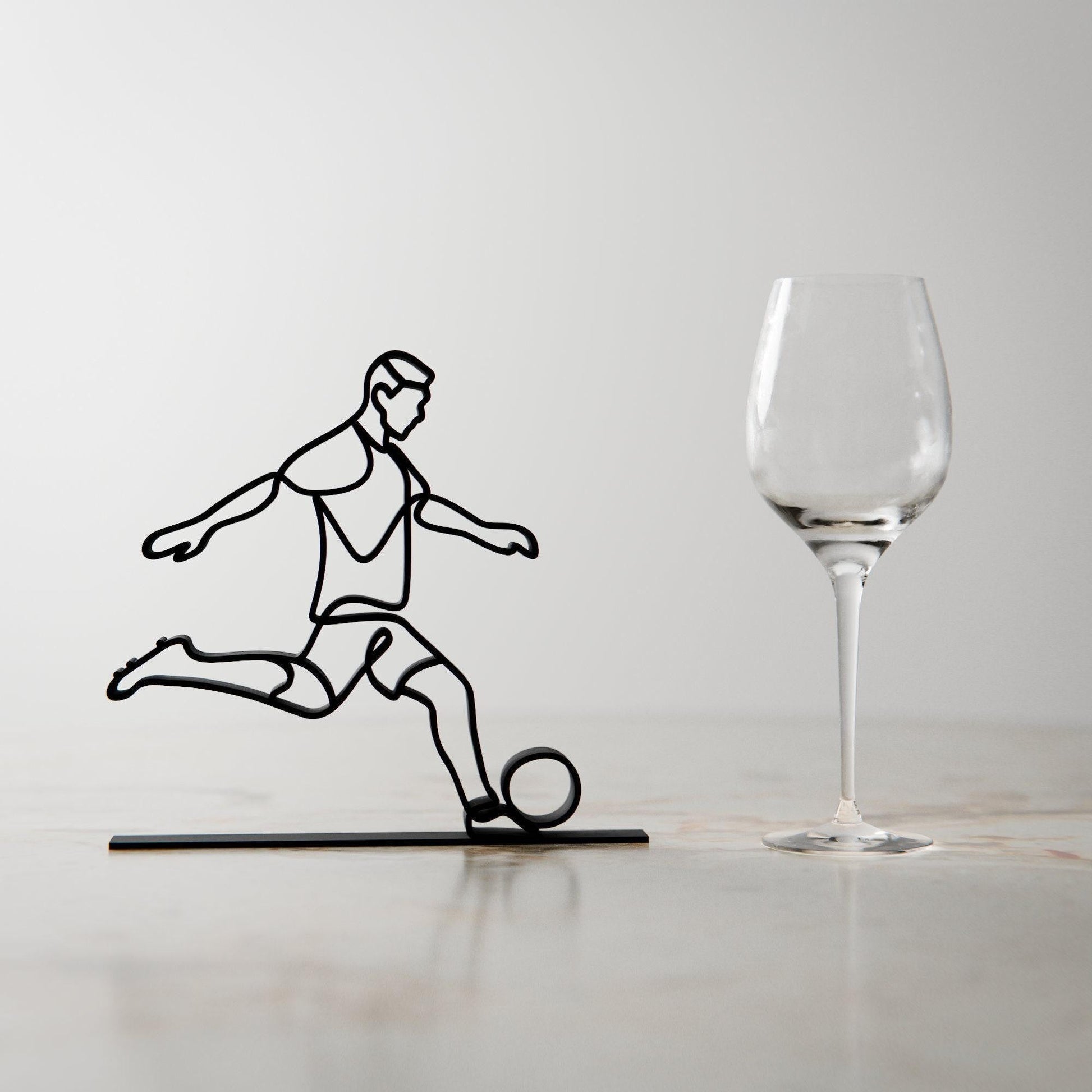 Anatolian Gift BoxSoccer Player - Customized Line Art Figure