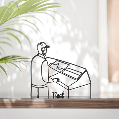 Anatolian Gift BoxSound Engineer - Customized Line Art Figure