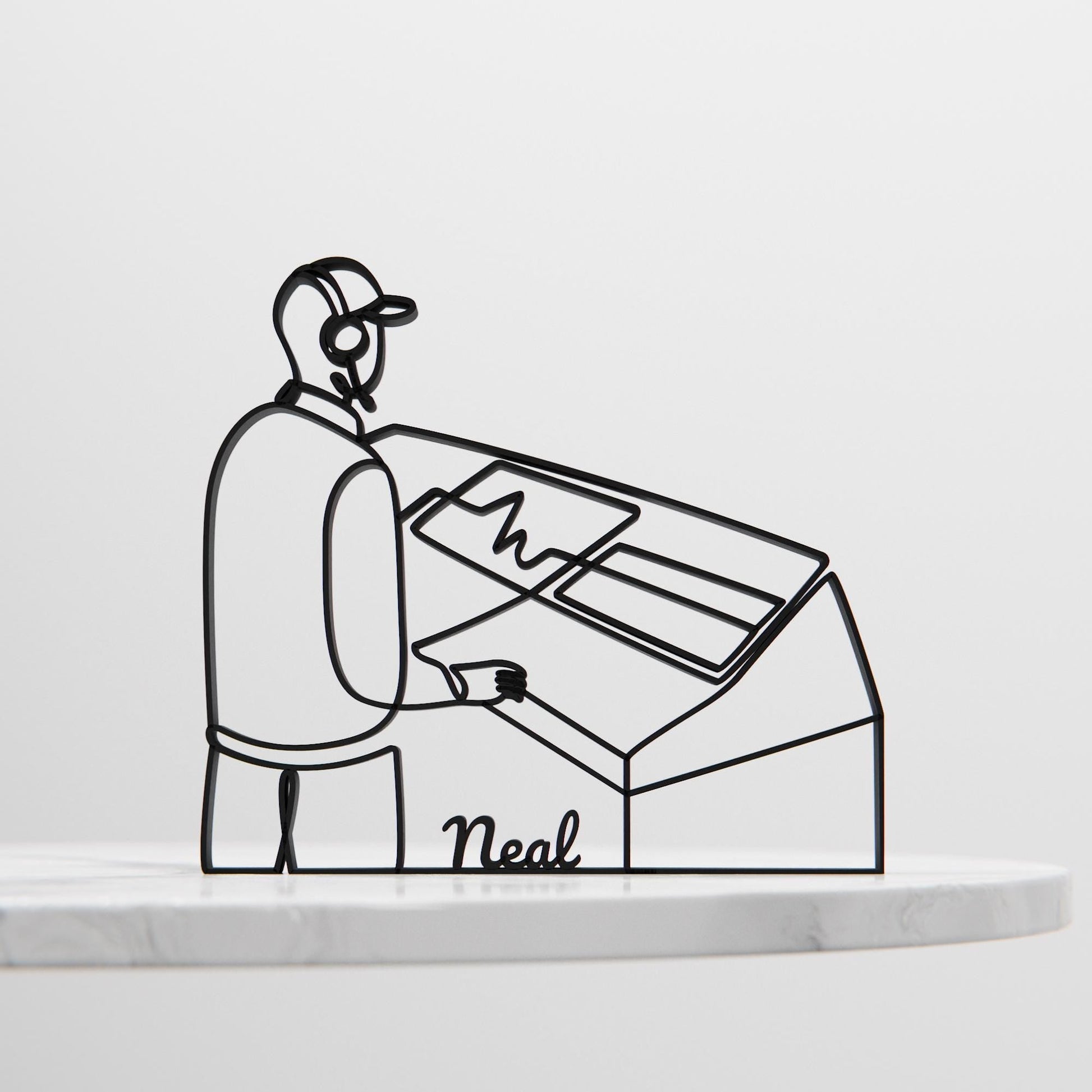 Anatolian Gift BoxSound Engineer - Customized Line Art Figure