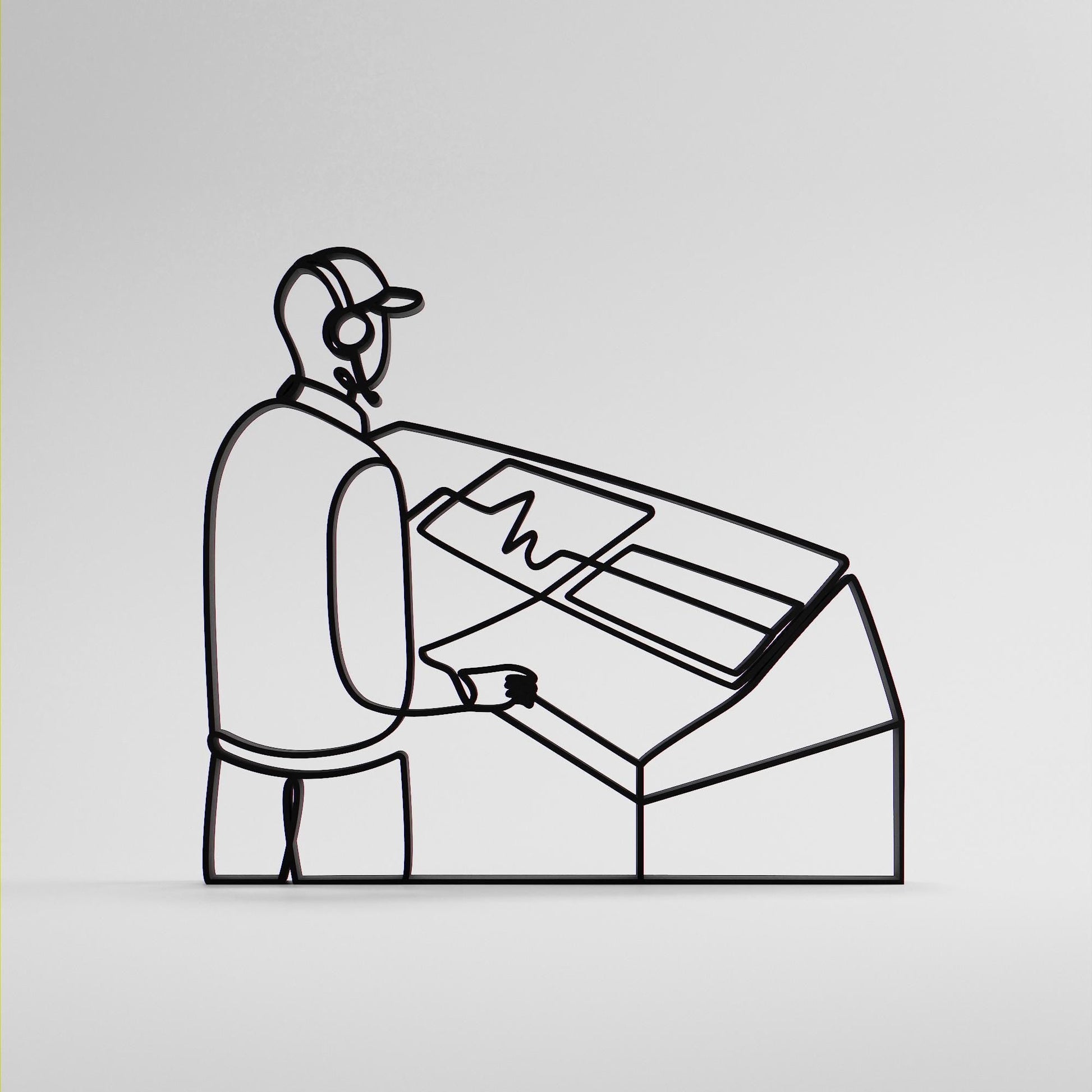 Anatolian Gift BoxSound Engineer - Customized Line Art Figure