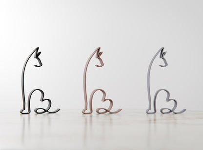 Anatolian Gift BoxSphynx Cat 05 - Line Art Figure