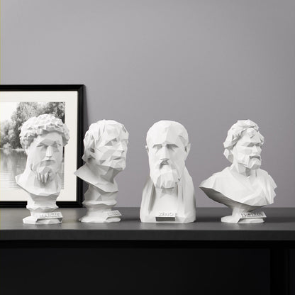 Anatolian Gift BoxStoic Set, Low Poly Bust, Greek Stoic Philosopher Sculpture, Stoic Sculpture, 3D Printed Gift, Home Decor, Office Decor