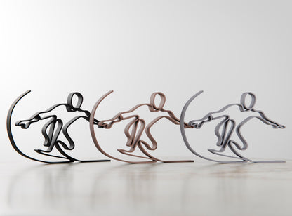 Anatolian Gift BoxSurfer - Customized Line Art Figure