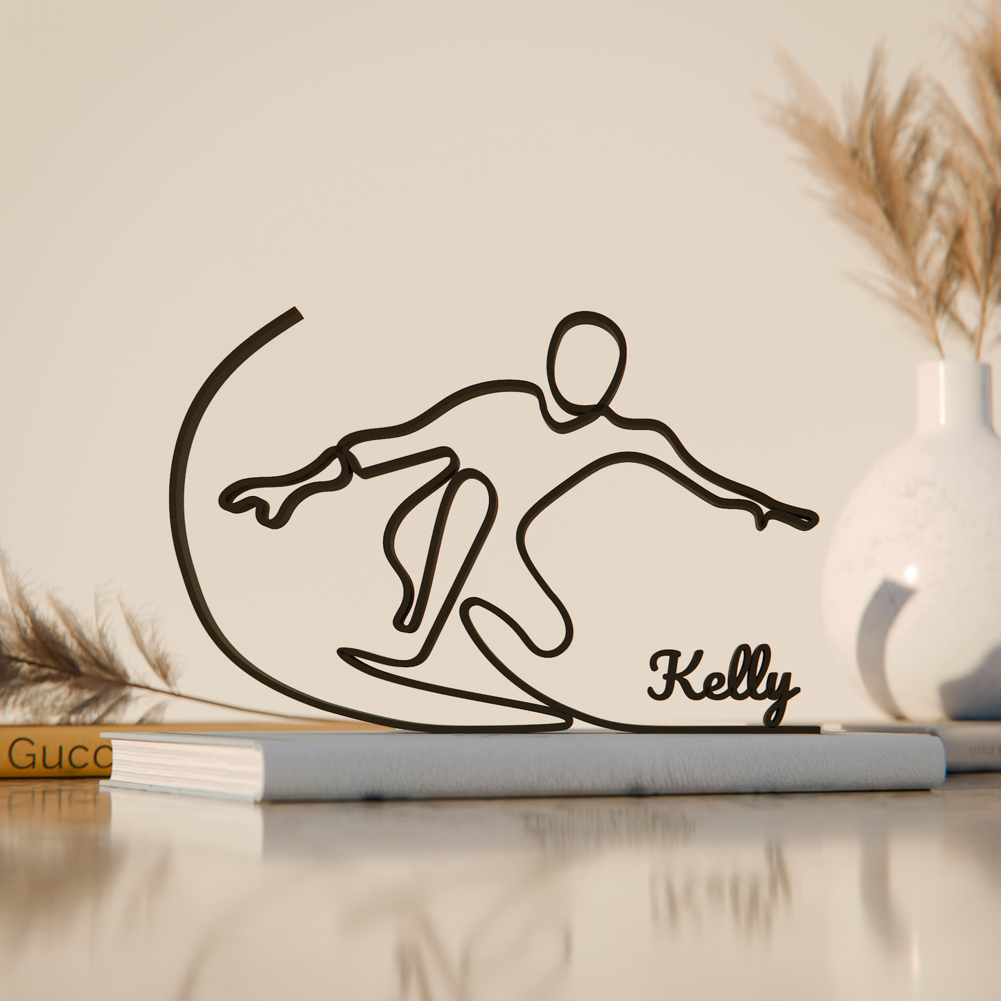 Surfer - Customized Line Art Figure