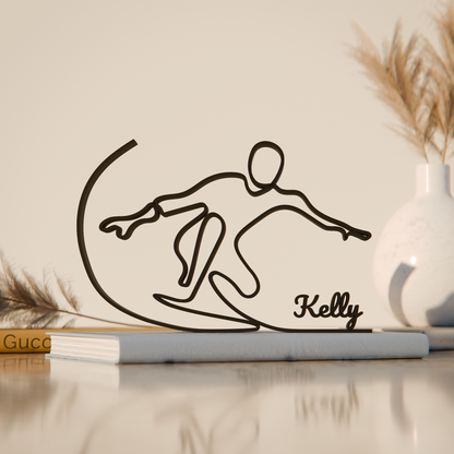 Surfer - Customized Line Art Figure
