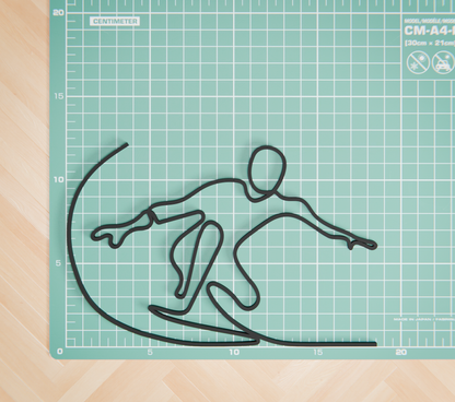 Surfer - Customized Line Art Figure
