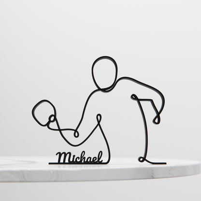 Anatolian Gift BoxTable Tennis Player - Customized Line Art Figure