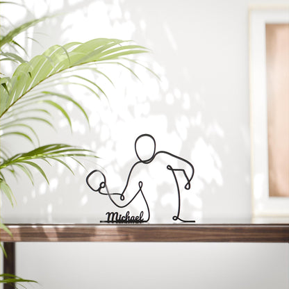 Anatolian Gift BoxTable Tennis Player - Customized Line Art Figure