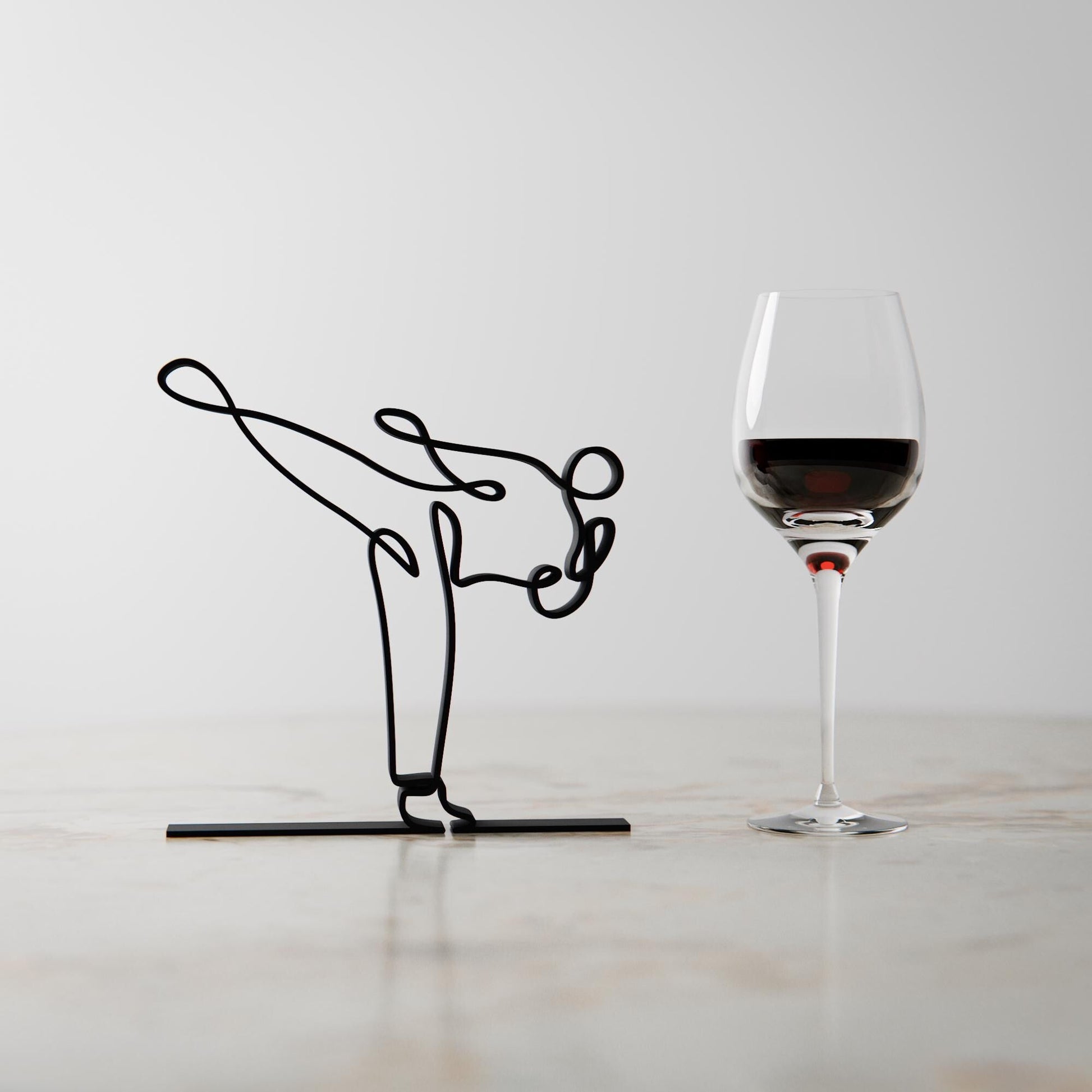 Anatolian Gift BoxTaekwondo Practitioner - Customized Line Art Figure