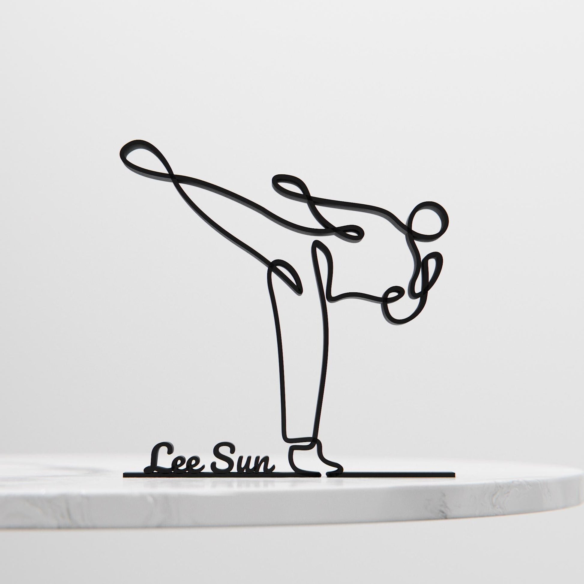 Anatolian Gift BoxTaekwondo Practitioner - Customized Line Art Figure