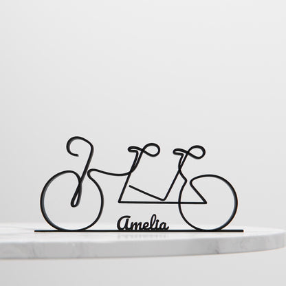 Anatolian Gift BoxTandem Bicycle - Customized Line Art Figure