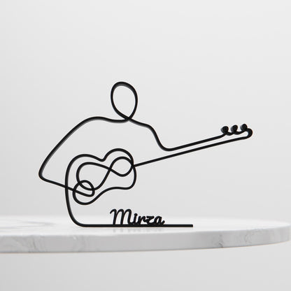 Anatolian Gift BoxTar Player - Customized Line Art Figure