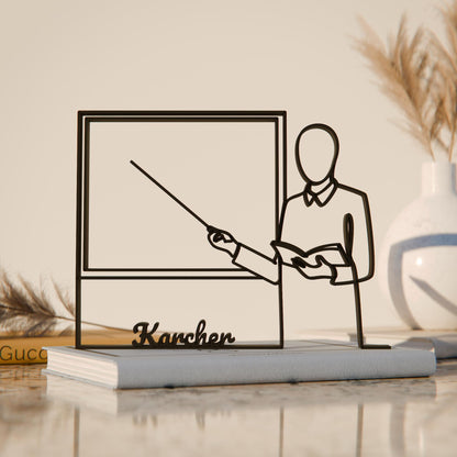 Anatolian Gift BoxTeacher - Customized Line Art Figure