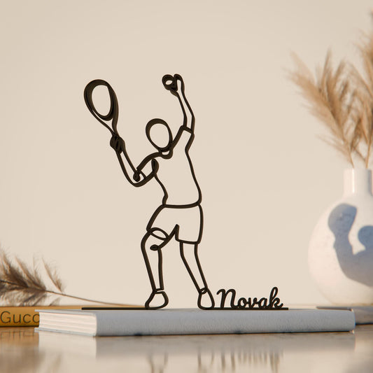 Anatolian Gift BoxTennis Player - Customized Line Art Figure