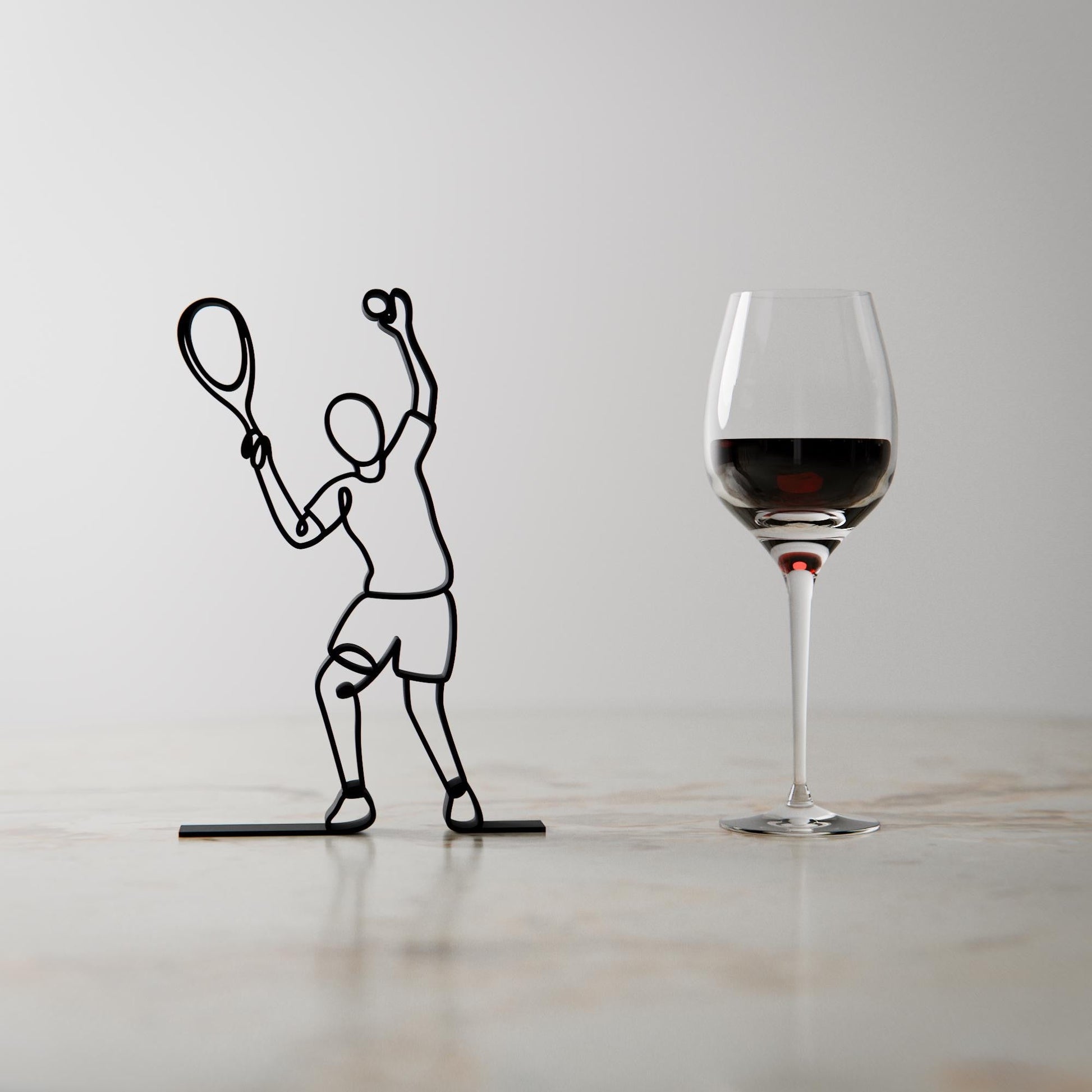 Anatolian Gift BoxTennis Player - Customized Line Art Figure