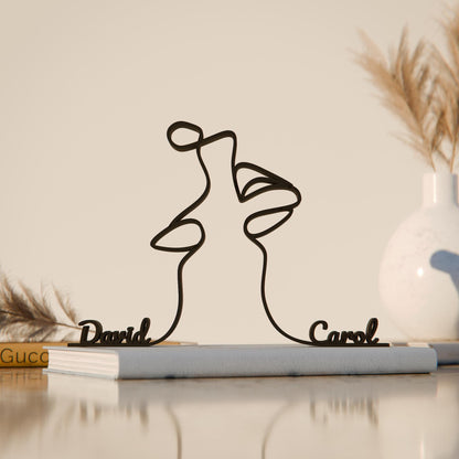 Anatolian Gift BoxThe Kiss - Customized Line Art Figure