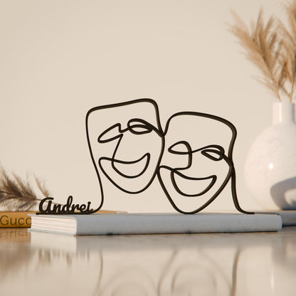 Anatolian Gift BoxTheater Mask - Customized Line Art Figure