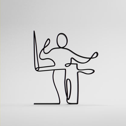 Anatolian Gift BoxTheremin Player - Customized Line Art Figure