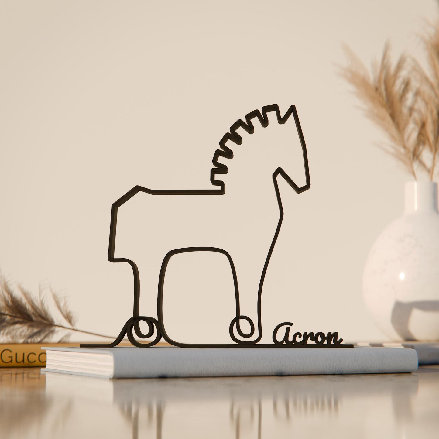 Anatolian Gift BoxTrojan Horse of Troy - Customized Line Art Figure
