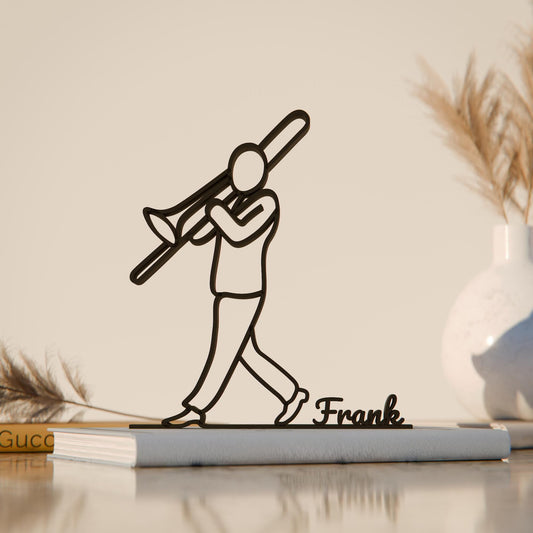 Anatolian Gift BoxTrombone Player - Customized Line Art Figure