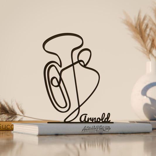Anatolian Gift BoxTuba Player - Customized Line Art Figure