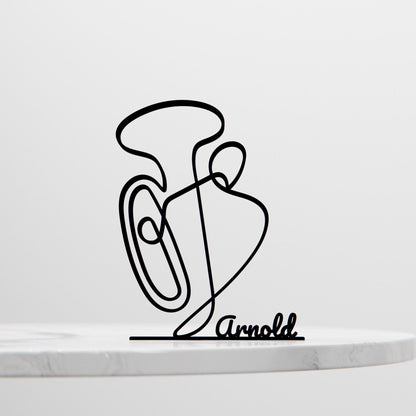 Anatolian Gift BoxTuba Player - Customized Line Art Figure