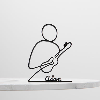 Anatolian Gift BoxUkulele Player - Customized Line Art Figure
