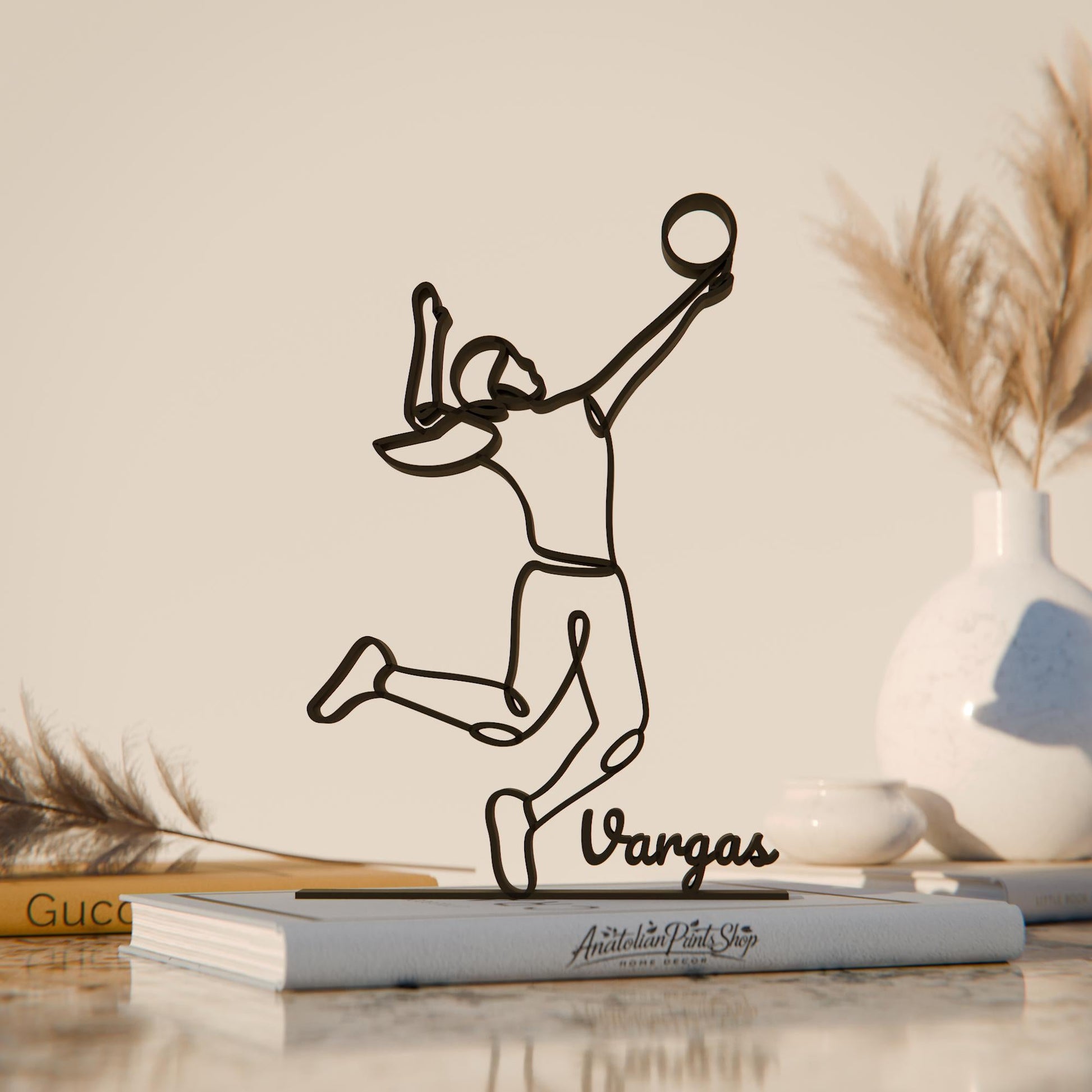 Anatolian Gift BoxVolleyball Player - Customized Line Art Figure
