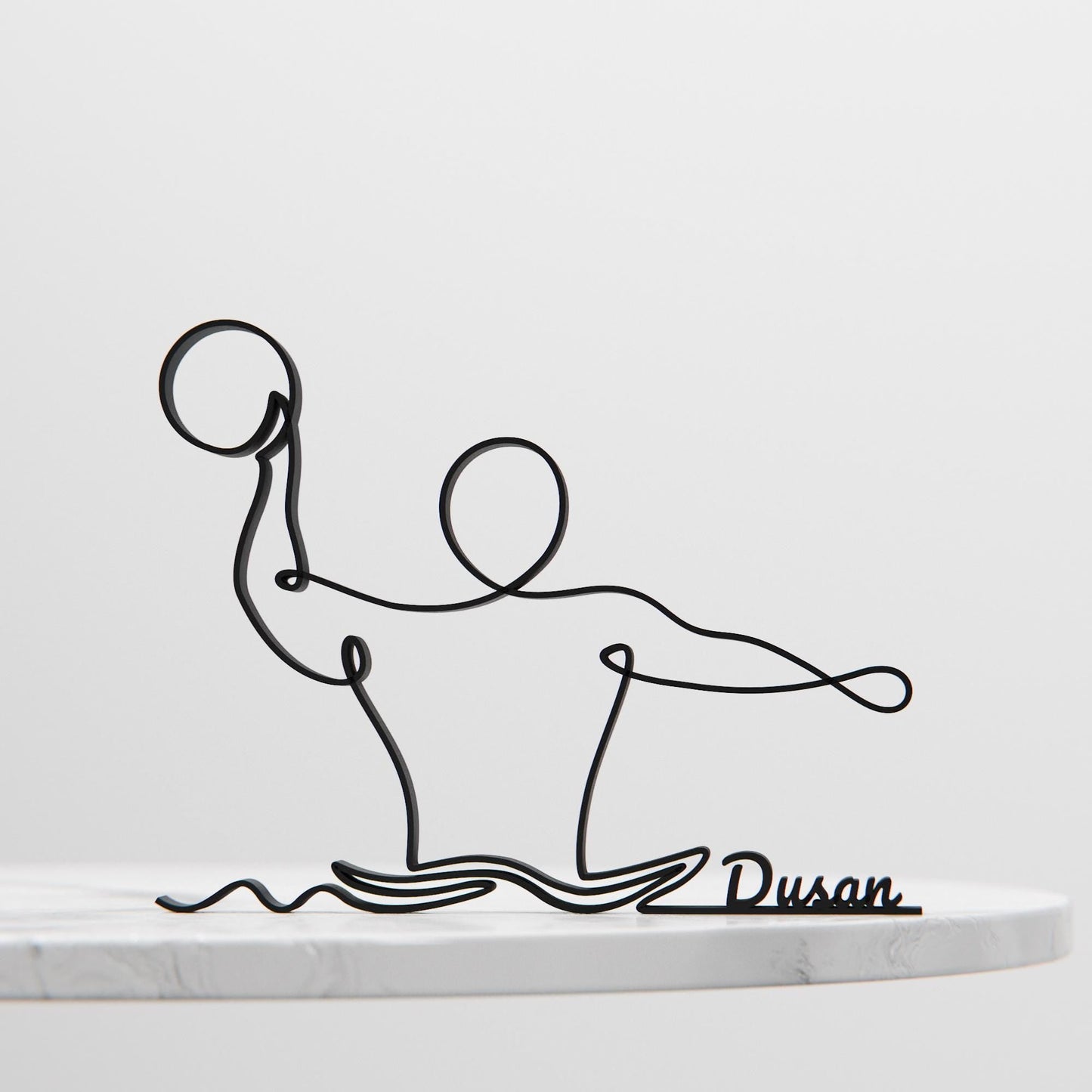 Anatolian Gift BoxWater Polo Player - Customized Line Art Figure
